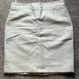 J Crew Beige and White Mini Skirt